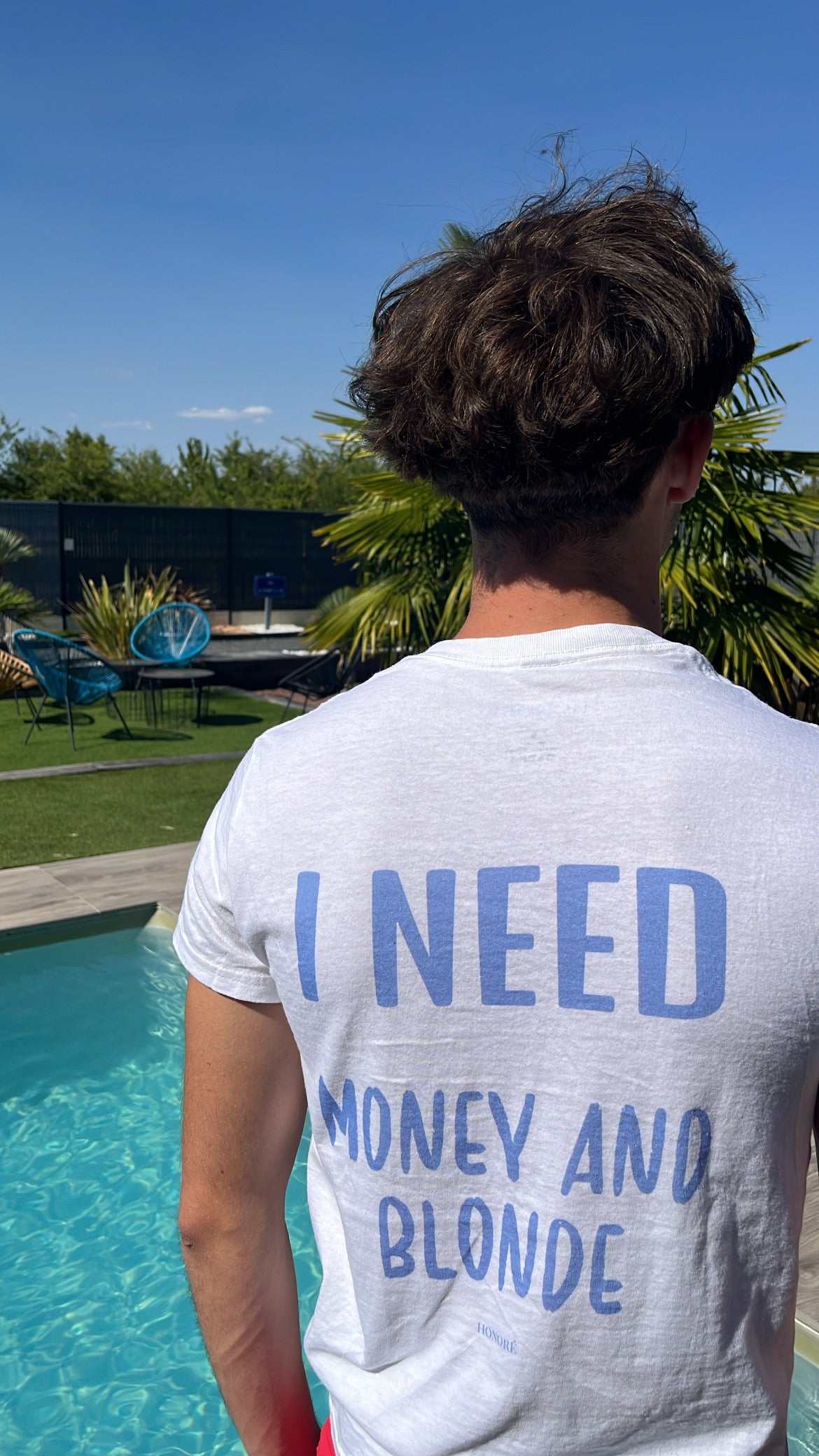 T-SHIRT ROSE I NEED MONEY AND BLONDE